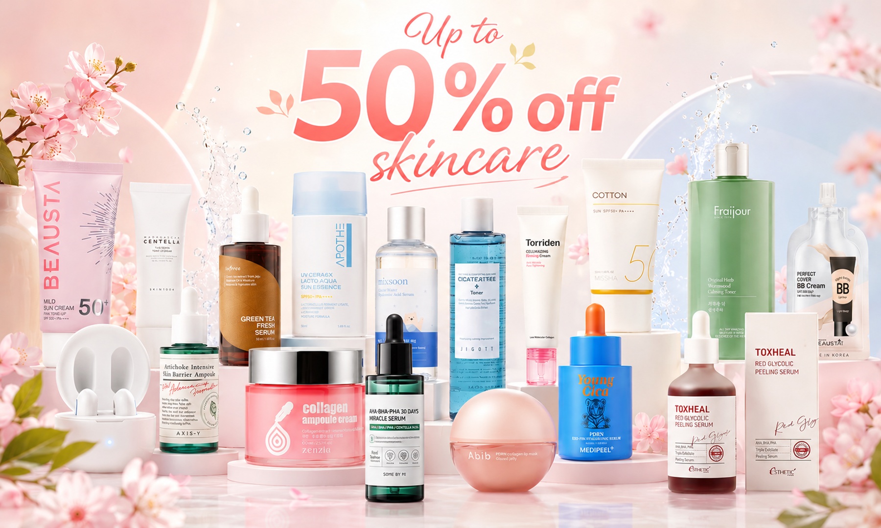 Up to 50% off skincare
